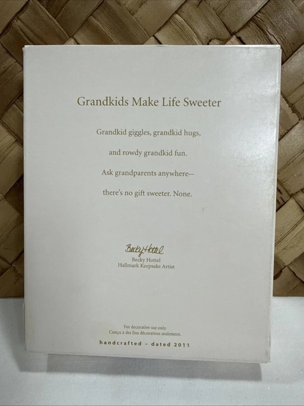 New 2011 Hallmark Keepsake Christmas Ornament Grandkids Make Life Sweeter Frame
